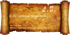 Lápossy Dominik névjegykártya
